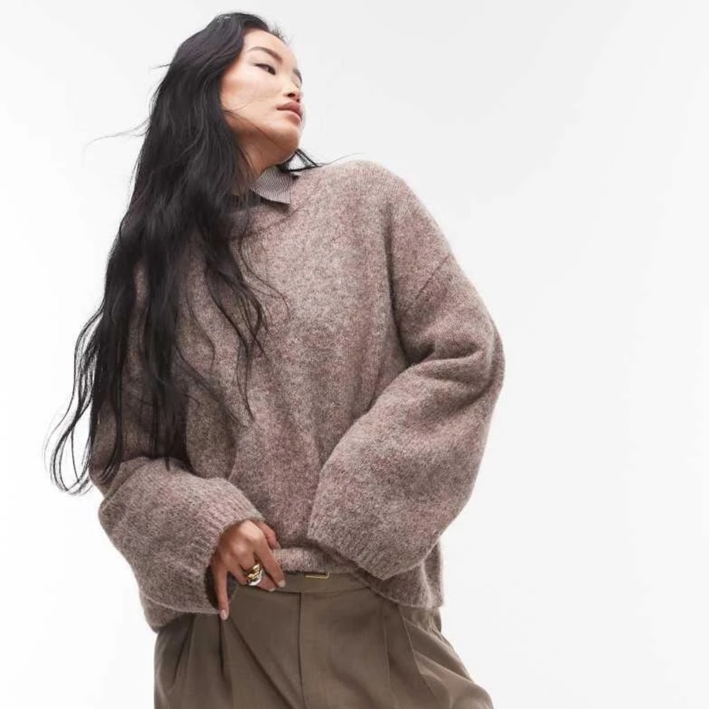 Topshop Oversized Boxy Fluffy Sweater M